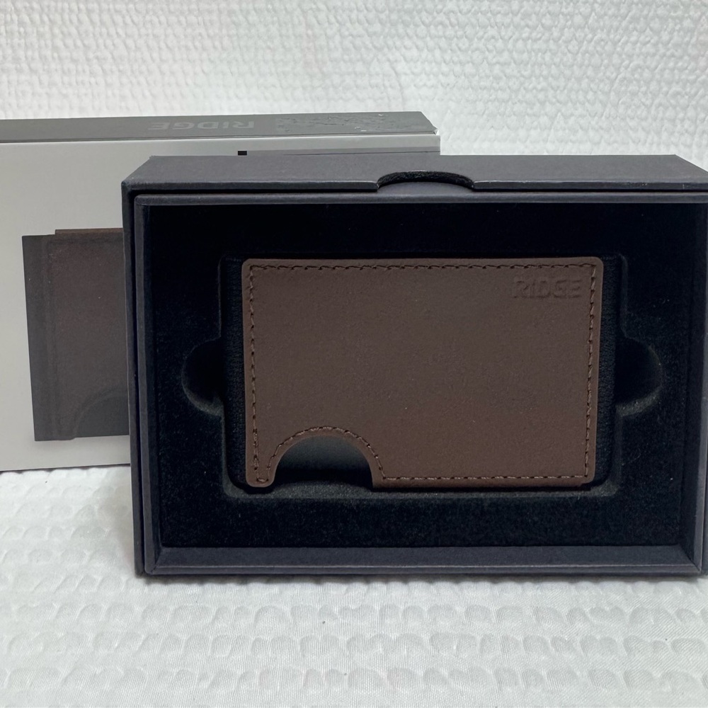 Ridge Tan Leather Card Holder